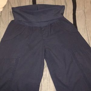 Wide Leg Navy Blue Pants
